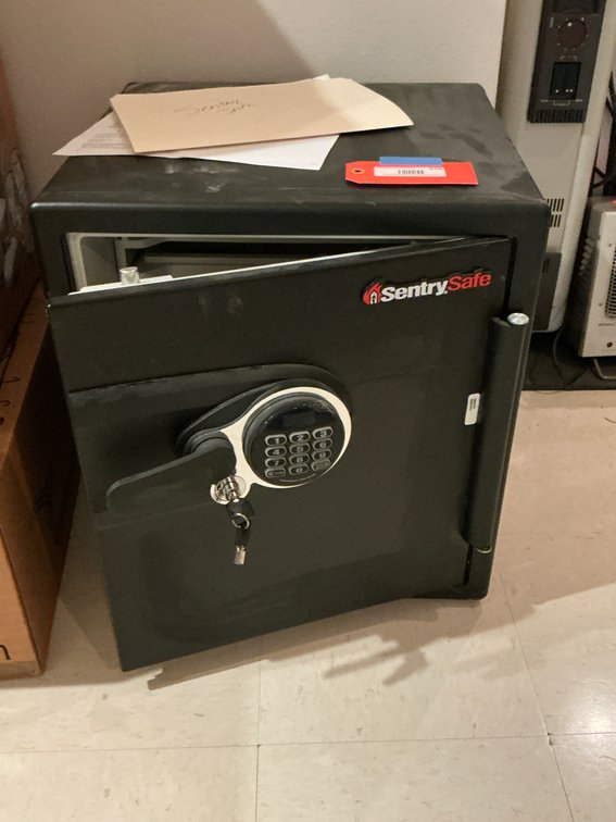 SentrySafe electronic fire-safe with keys 19 x 17 x 20 - Basement
