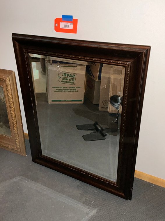 Mirror with beaded trim 29 x 35 - Basement
