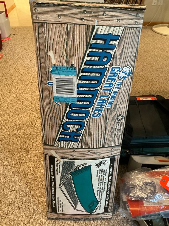 The Original Great Lakes hammock with stand, 32 x 76 in - Basement