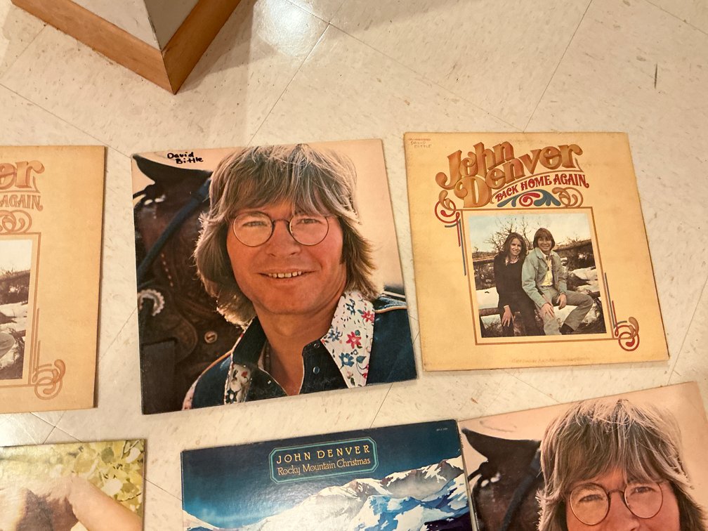 John Denver records - Basement