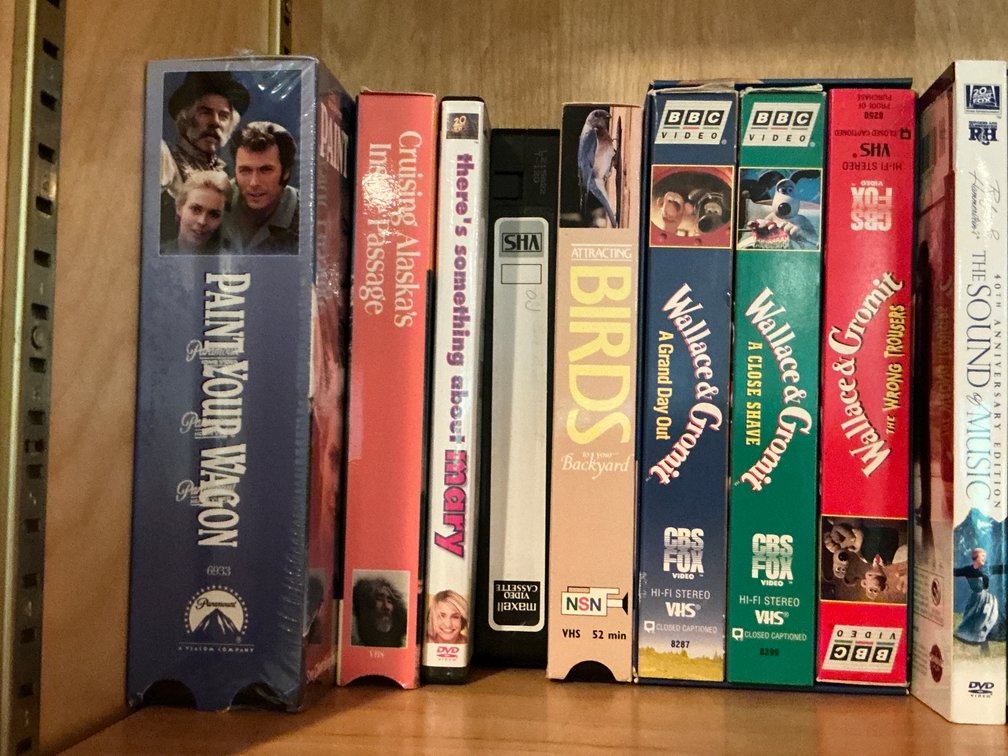 Collection of DVDs, Blu-ray discs & VHS tapes - Basement
