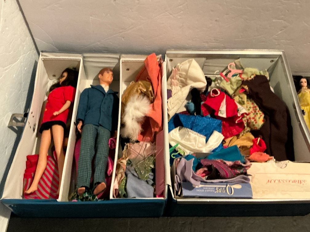 Fashion dolls with carrying case, clothing & accessories - Barbie and Ken - Basement