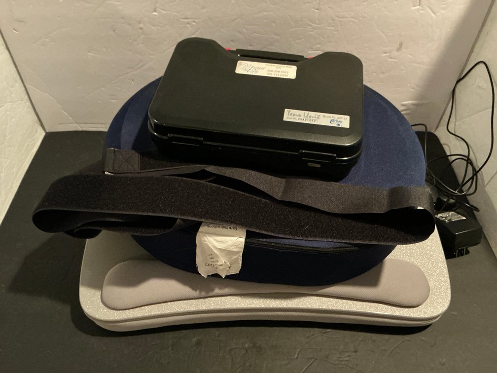 TENS unit kit with case, lap desk & cushion - Basement