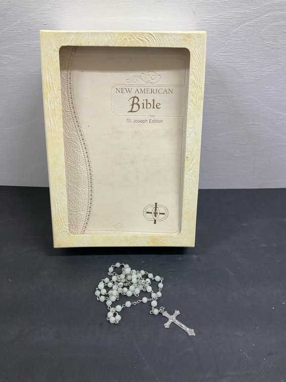 Saint Joseph New American Bible with rosary