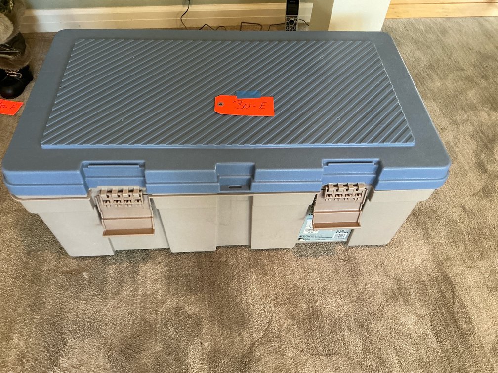 31 gal storage trunk with holiday village accessories - Master Bedroom Upper Level