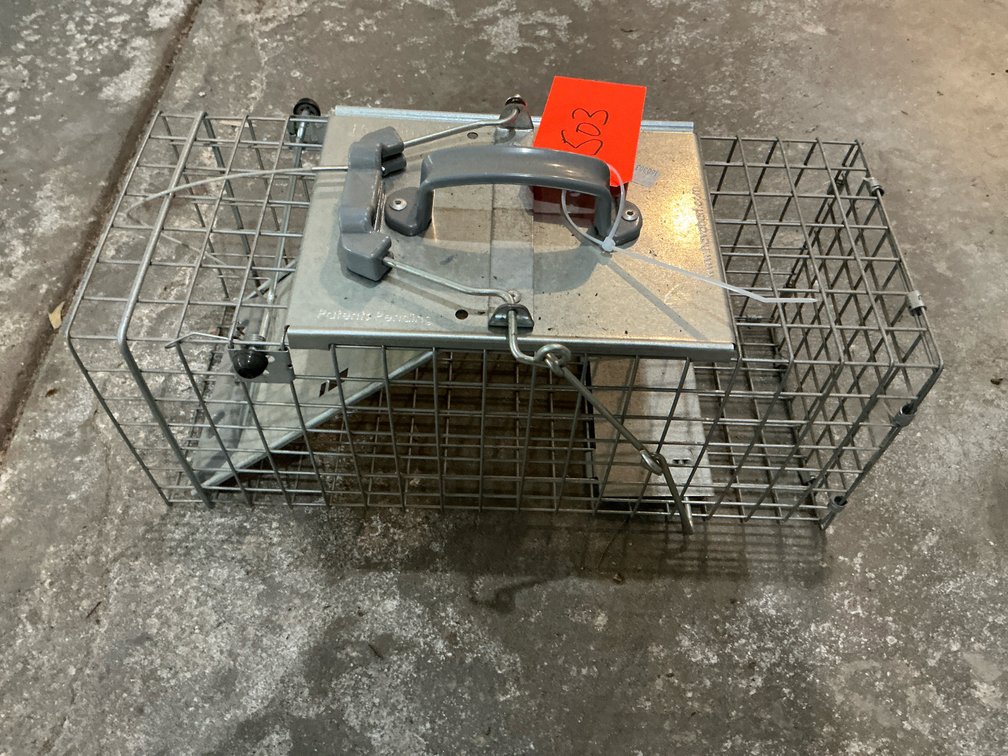 Havahart wire mesh live animal cage trap - Garage
