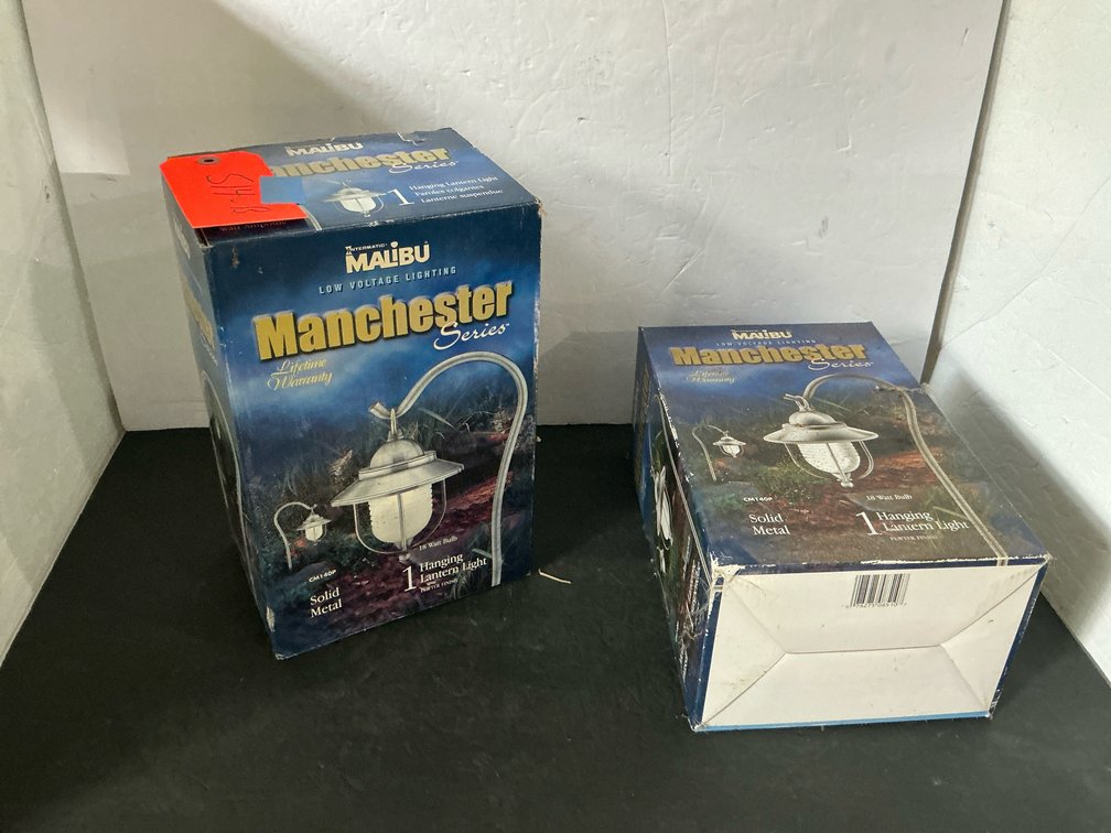 3 Intermatic Malibu Manchester hanging lantern lights - Garage
