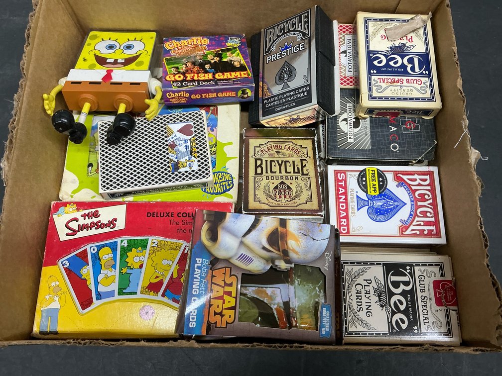 Grouping of playing cards & novelty card games