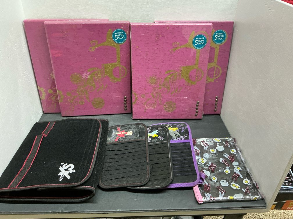 Car organizers, sun visor sleeves & cork memo boards