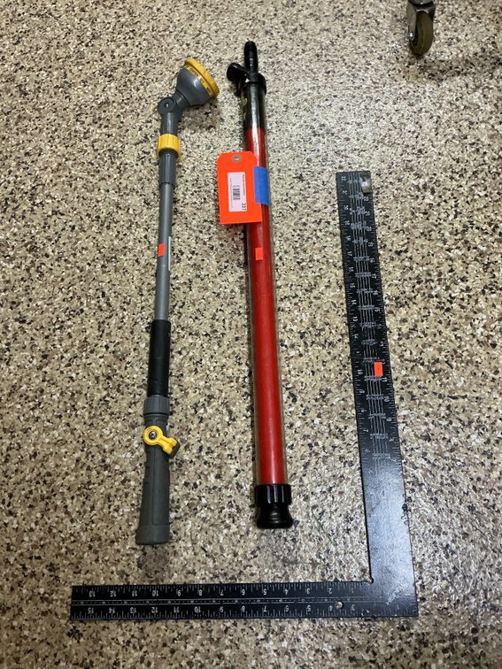 Telescoping garden watering wand & stain applicator