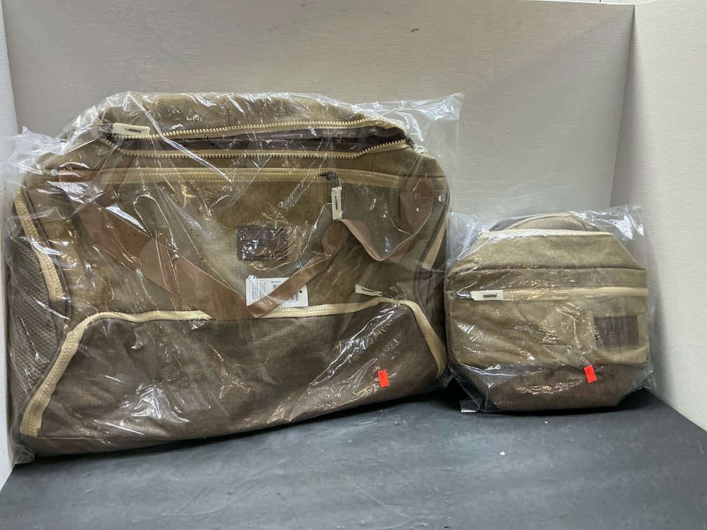 2 Bella Russo canvas duffel & accessory bags