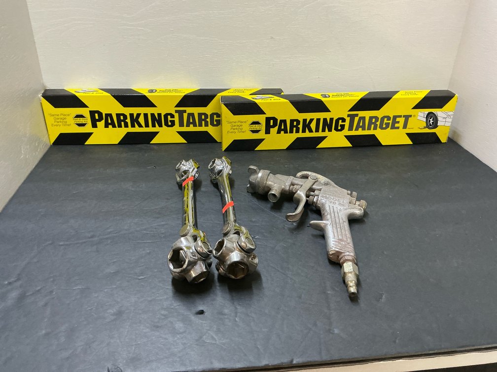 Binks spray gun, socket wrenches & Parking Targets
