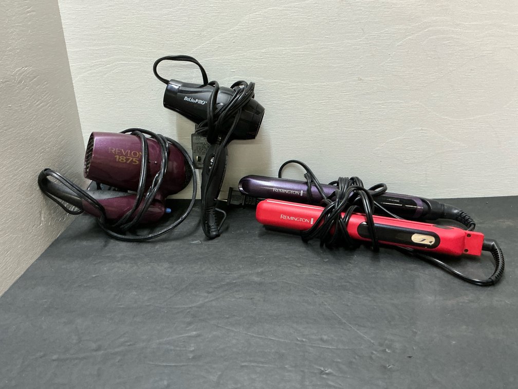 Hair styling tools with dryers & flat irons