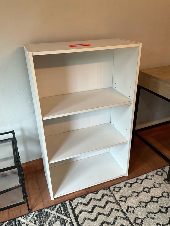 White laminate bookcase with adjustable shelves - Kitchen