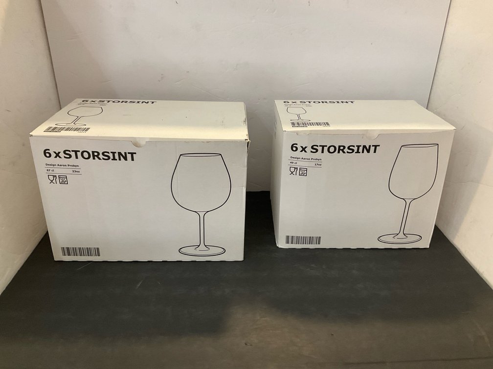 10 STORSINT wine glasses in 2 boxes, 23 oz & 17 oz - Kitchen