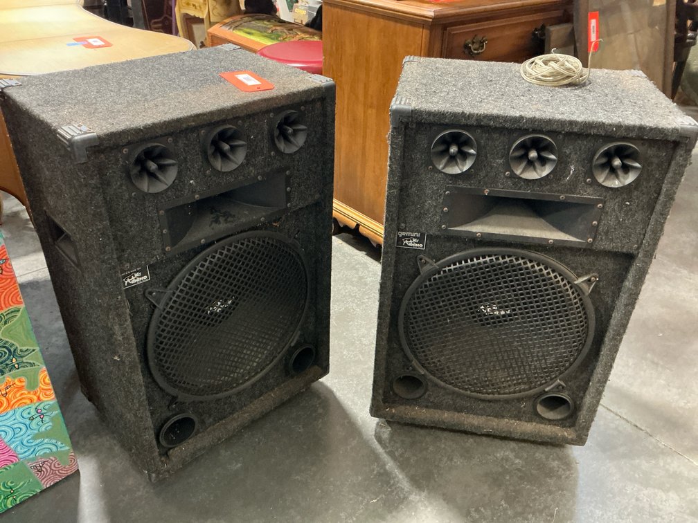 Pair of Gemini Rhino Road Series PA speakers