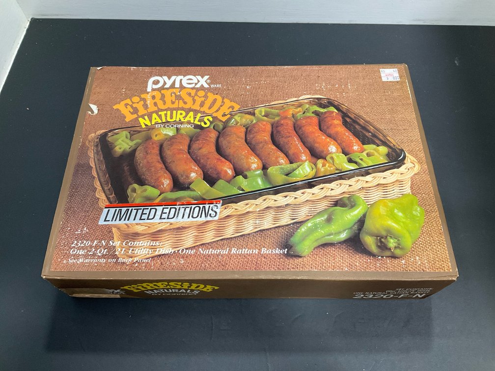 Pyrex Fireside Naturals 2 qt utility dish & basket set