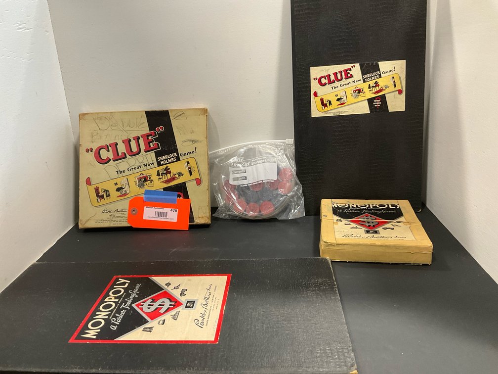 Parker Brothers Clue & Monopoly board games