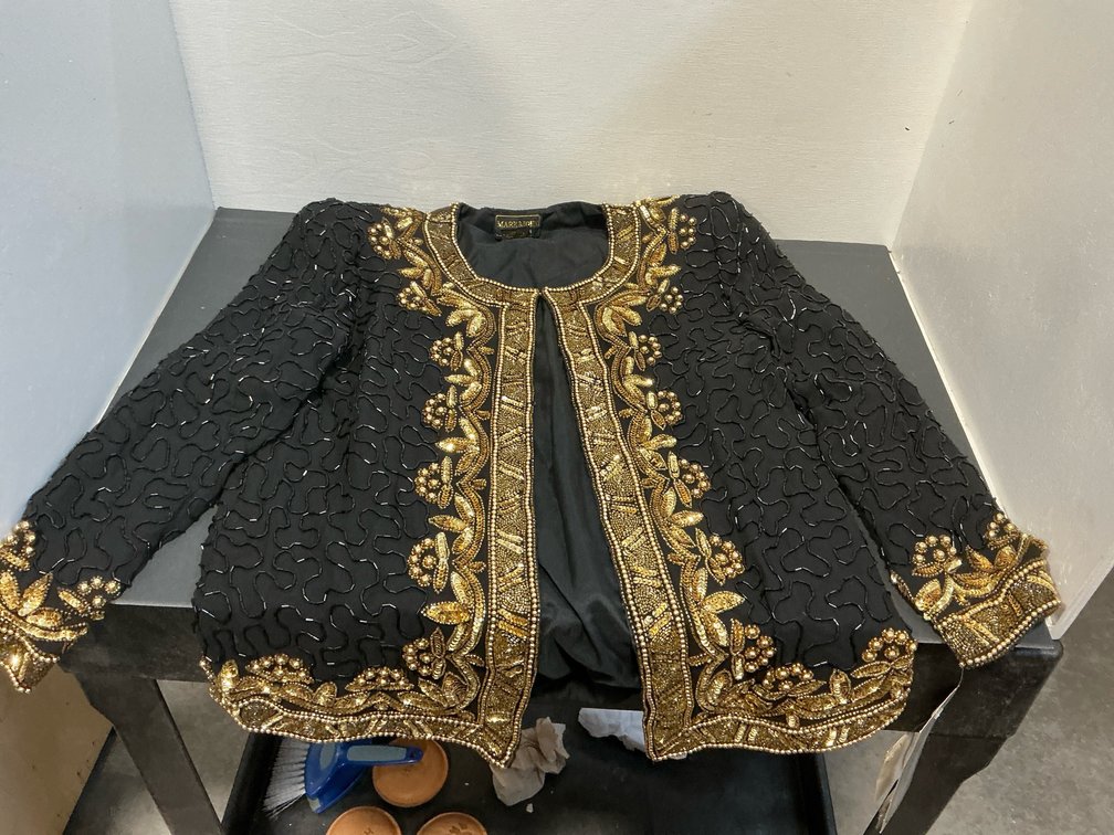 Mark & John beaded silk evening jacket, size S
