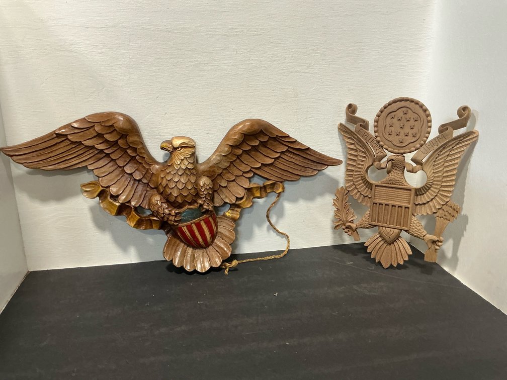 American eagle wall plaques with carved wood Great Seal
