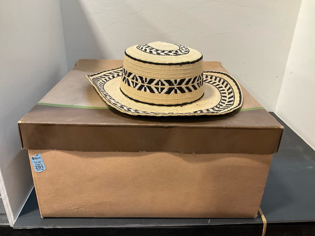 Grouping of hats including woven straw & floral