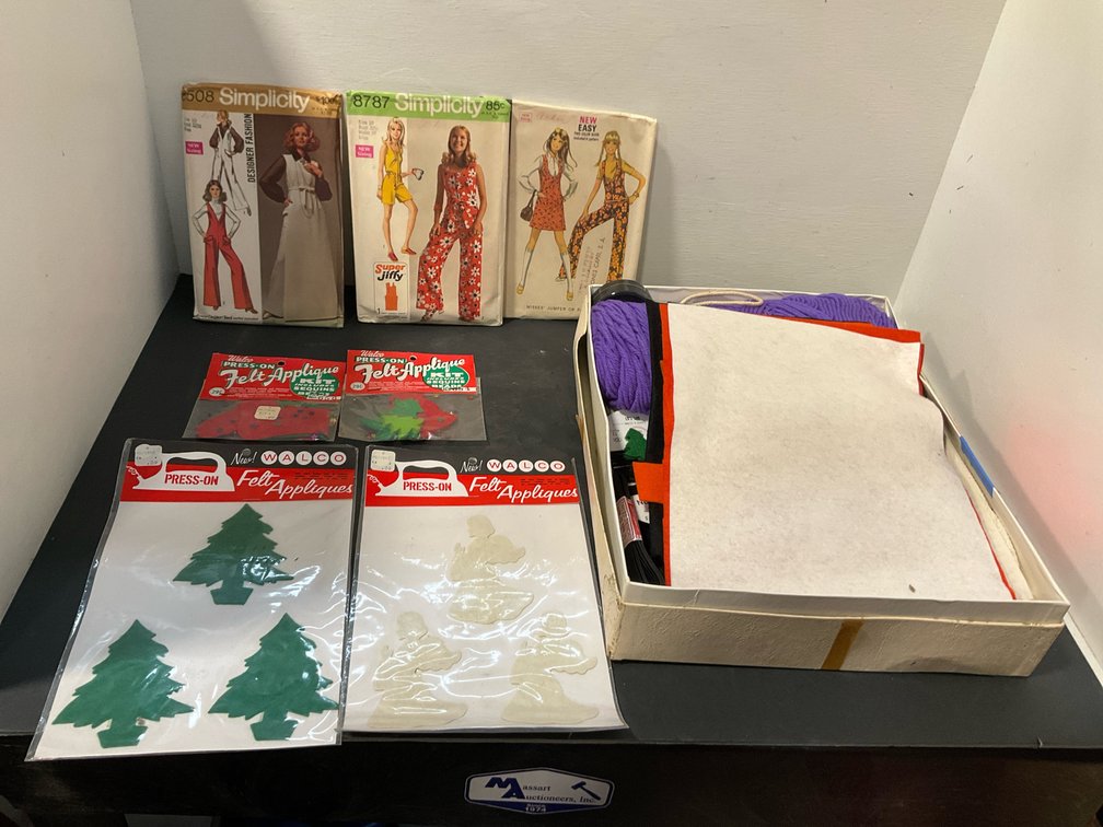 Sewing patterns, felt appliques & craft supplies