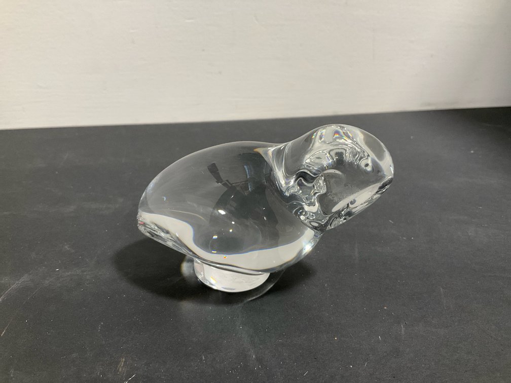 Baccarat clear crystal stylized bird figurine