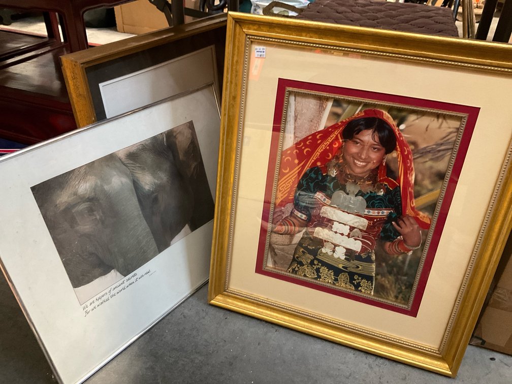 Grouping of framed photographic prints