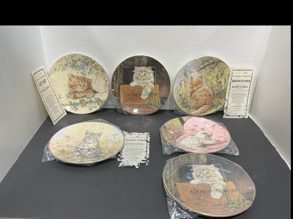 Royal Worcester Kitten Classics collector plates