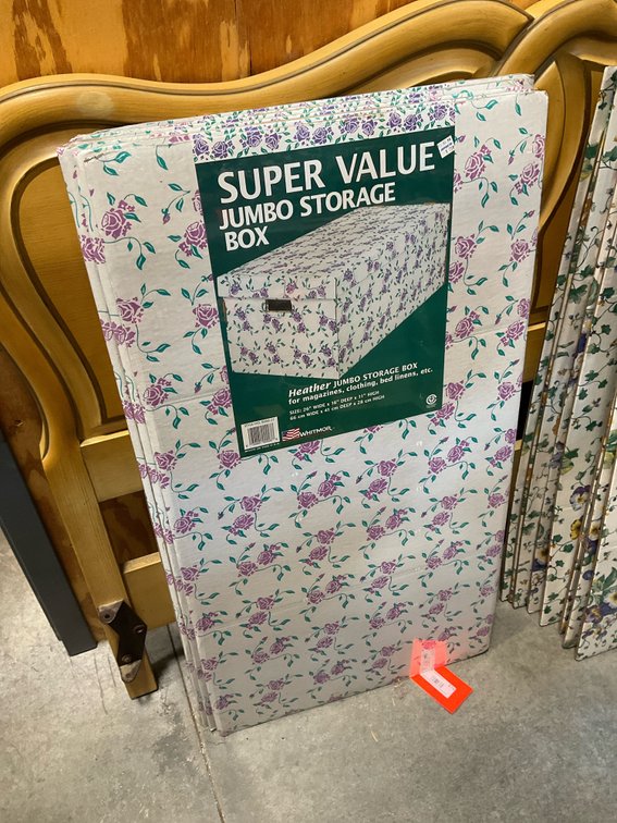 Whitmor floral jumbo storage boxes  26 x 16 x 11 in