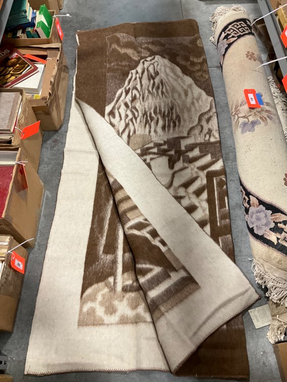 Huancatex woven Andean pictorial blankets