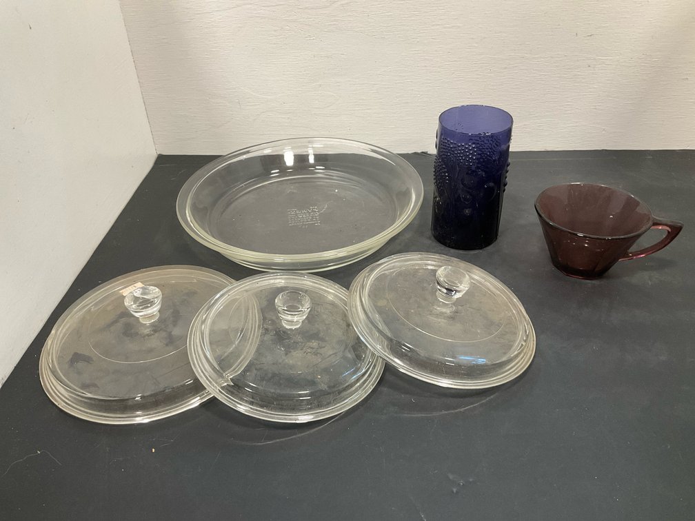 Glassware grouping with lids & drinkware