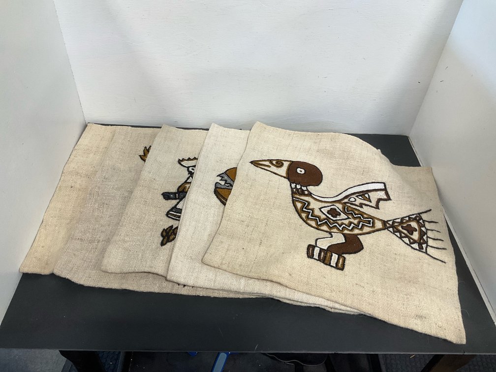 Peruvian hand-embroidered pillow covers