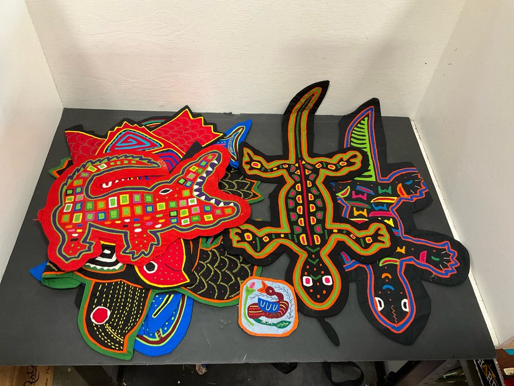 Handcrafted mola textile panels & cutouts