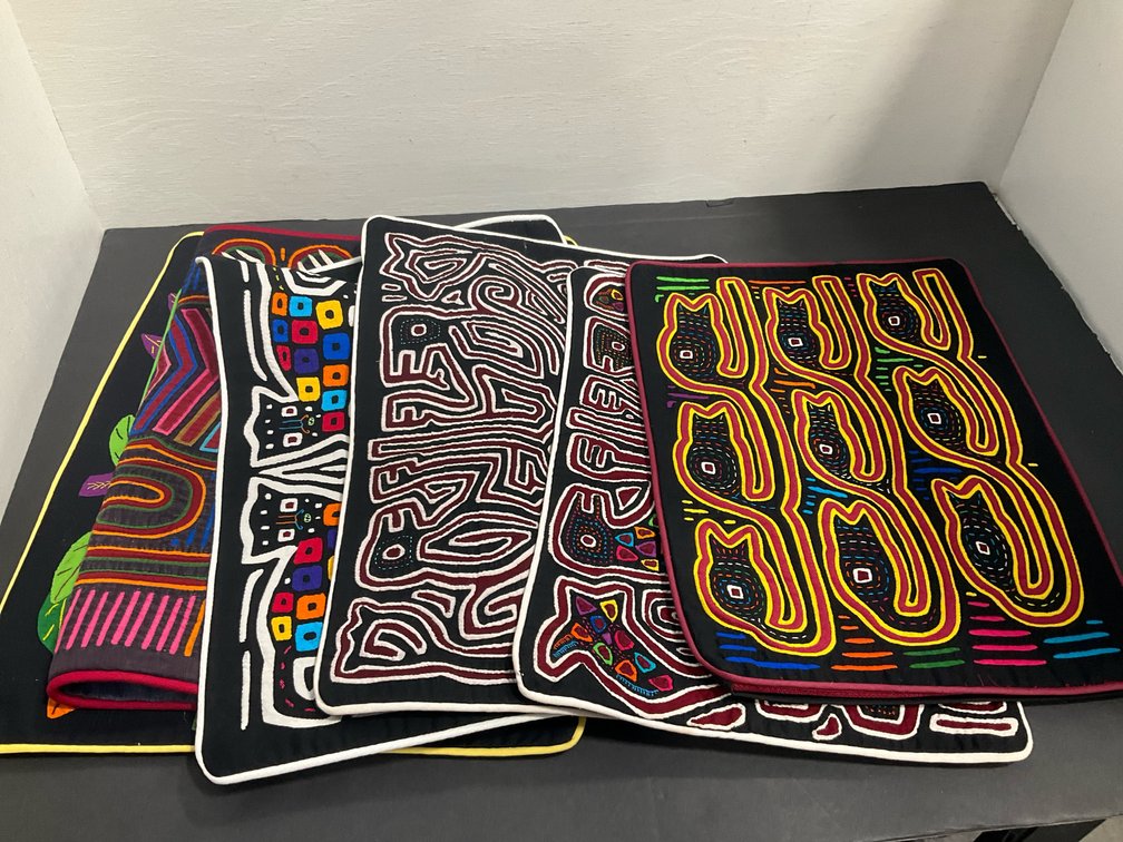 Grouping of Guna mola textile panels & covers