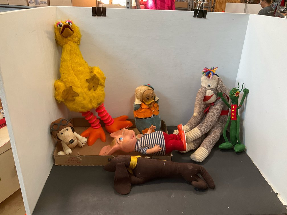 Grouping of assorted plush & novelty toys