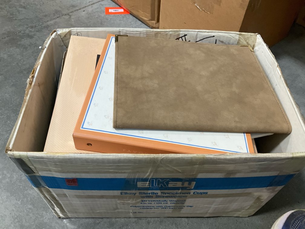 Box lot of scrapbooks, photo albums & stationery