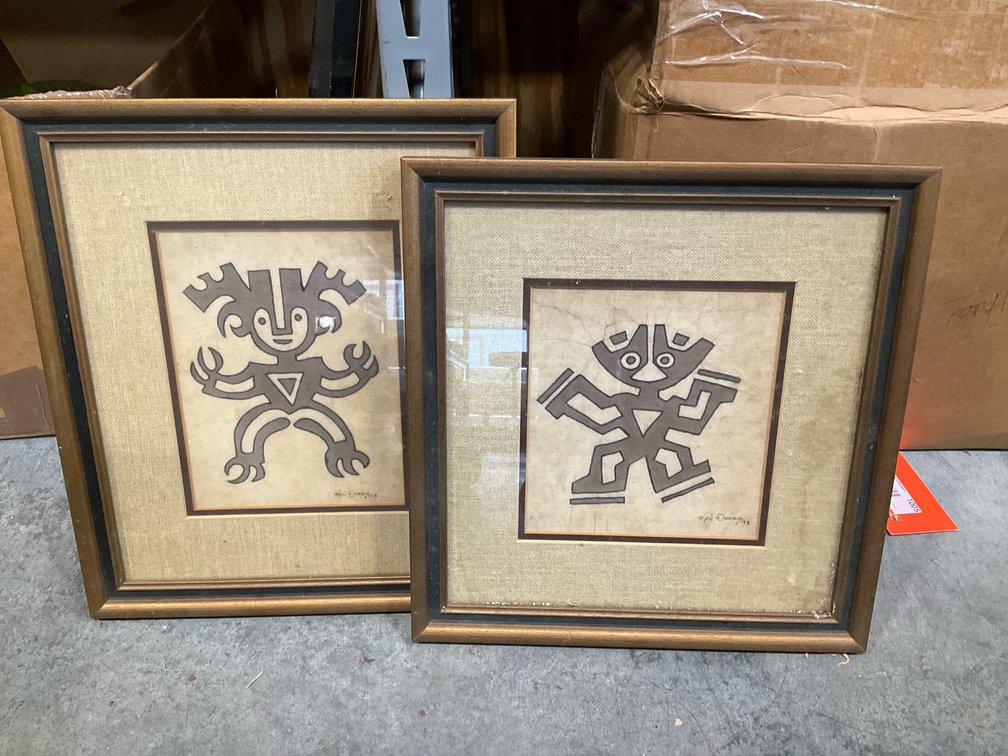 Framed Ken Dorris artworks & Frederick Crocker Jr prints