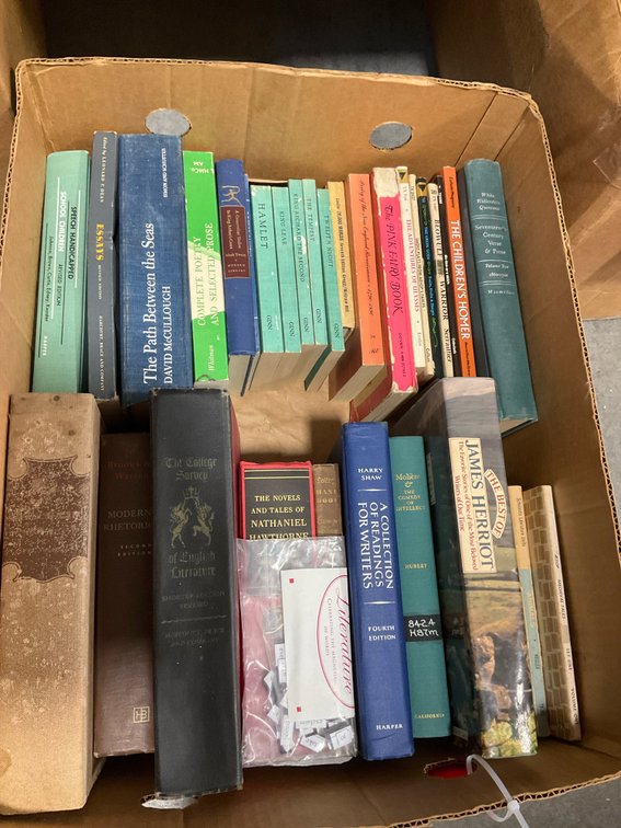 Grouping of poetry, classics, literary books & literary word magnets