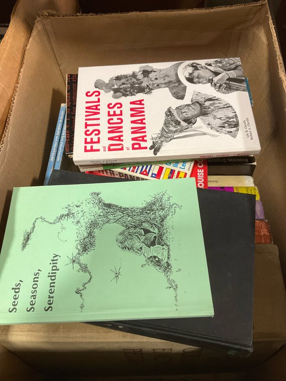 Box of assorted educational & reference books