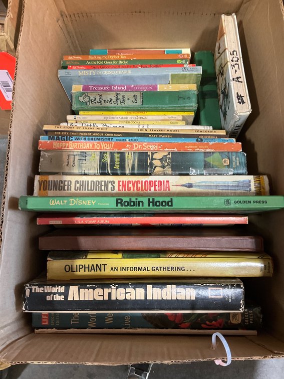 Box lot of children hardcover & paperback books
