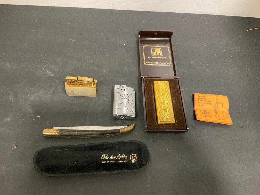 Folding pocket knife & pocket lighters