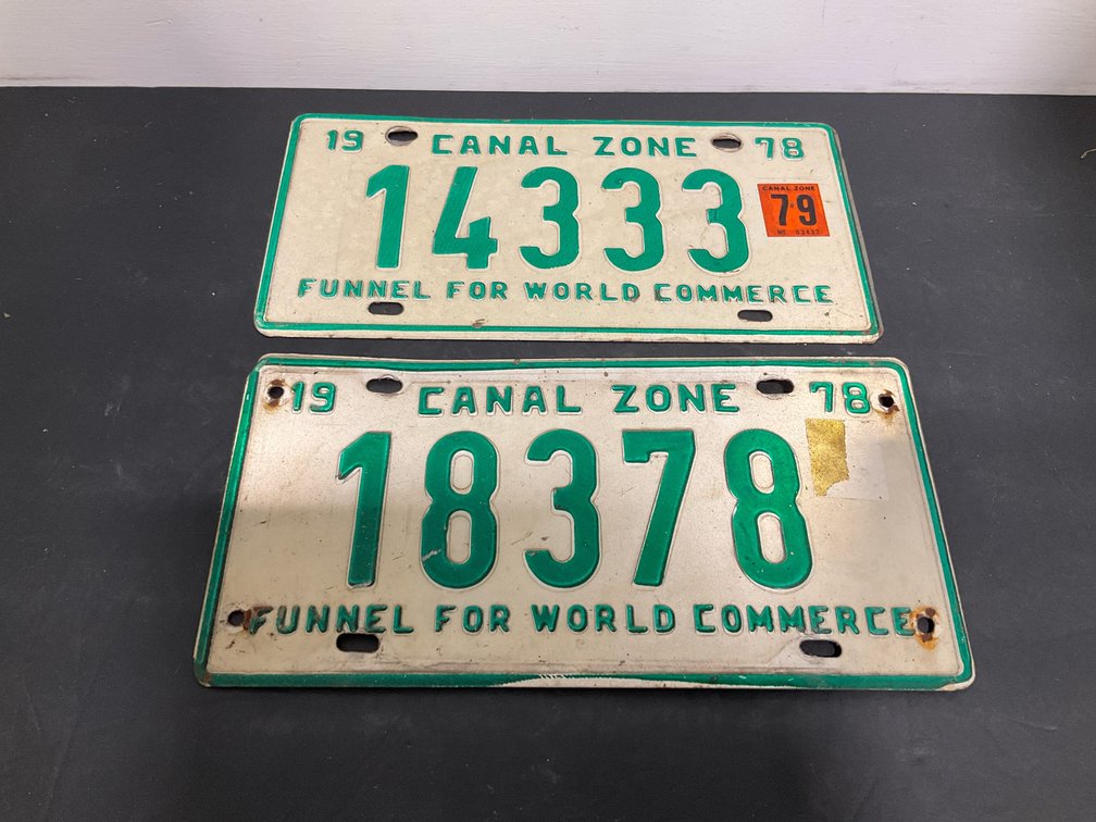 1978 Canal Zone license plates