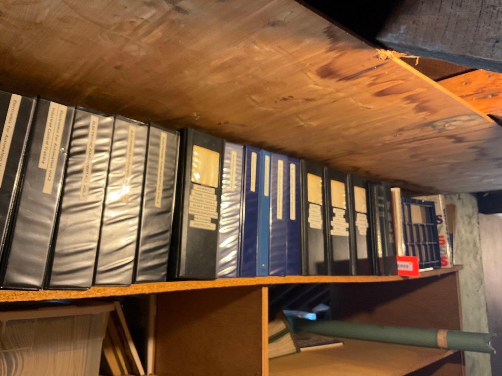 Assorted binders & books-Attic 