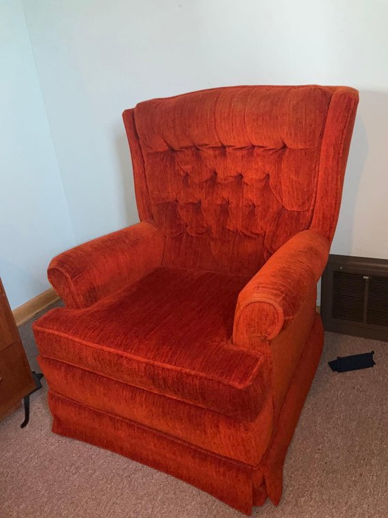 Swivel rocking chair-Upstairs