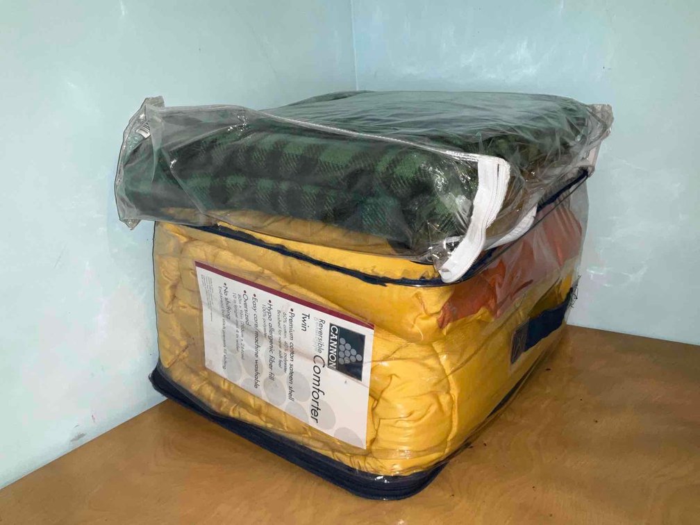 Blanket & twin comforter-Upstairs