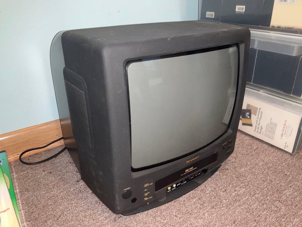 Sharp 13” TV/VHS player-Upstairs
