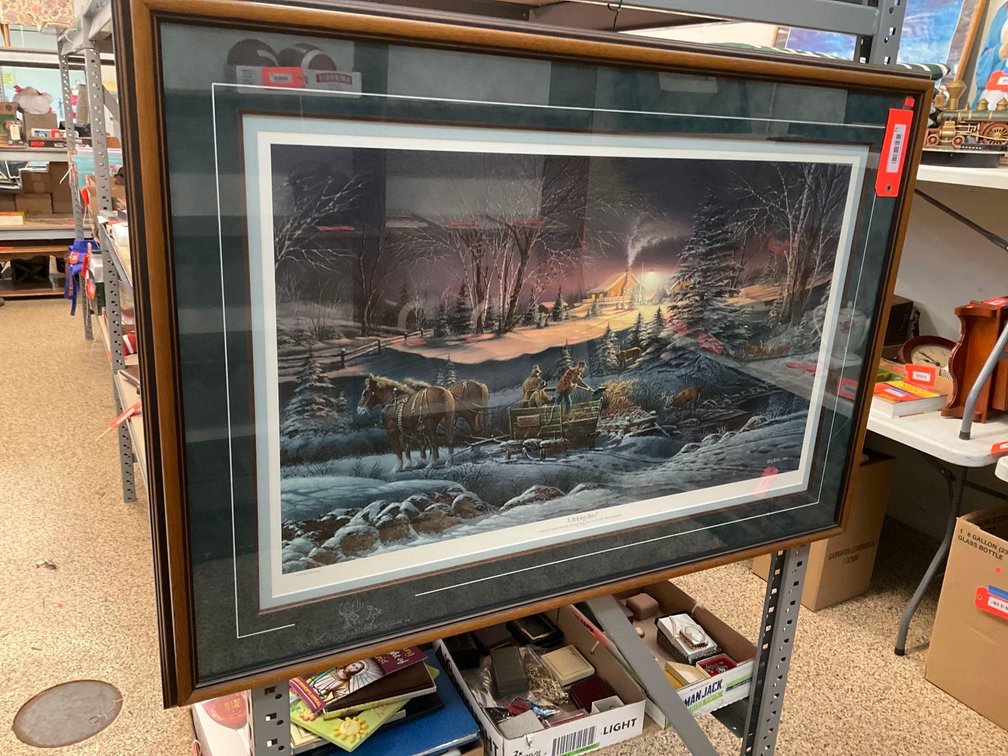 Framed, signed & numbered Terry Redlin print 
