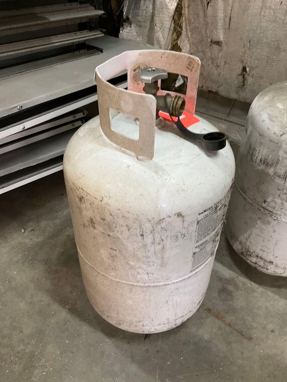 Propane tank (assume that it’s empty) 