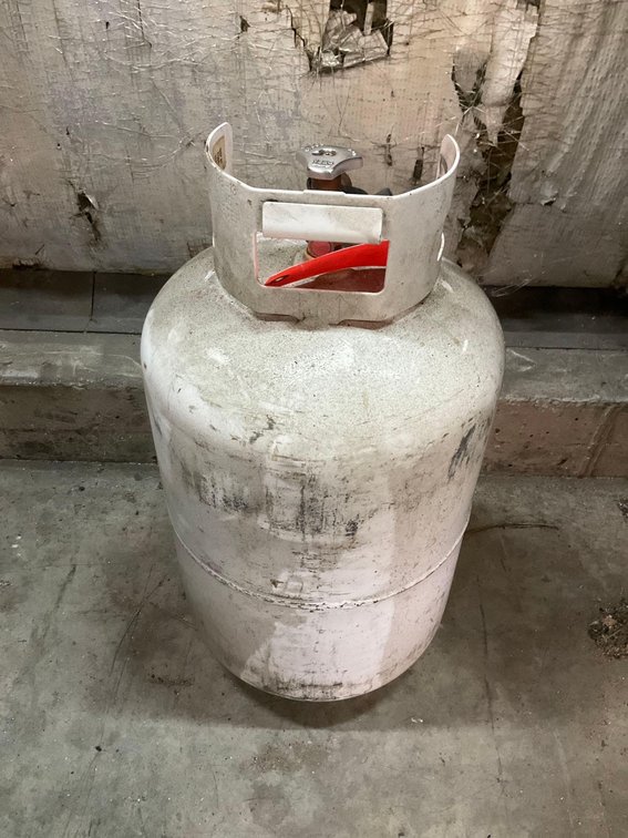 Propane tank (feels nearly full)